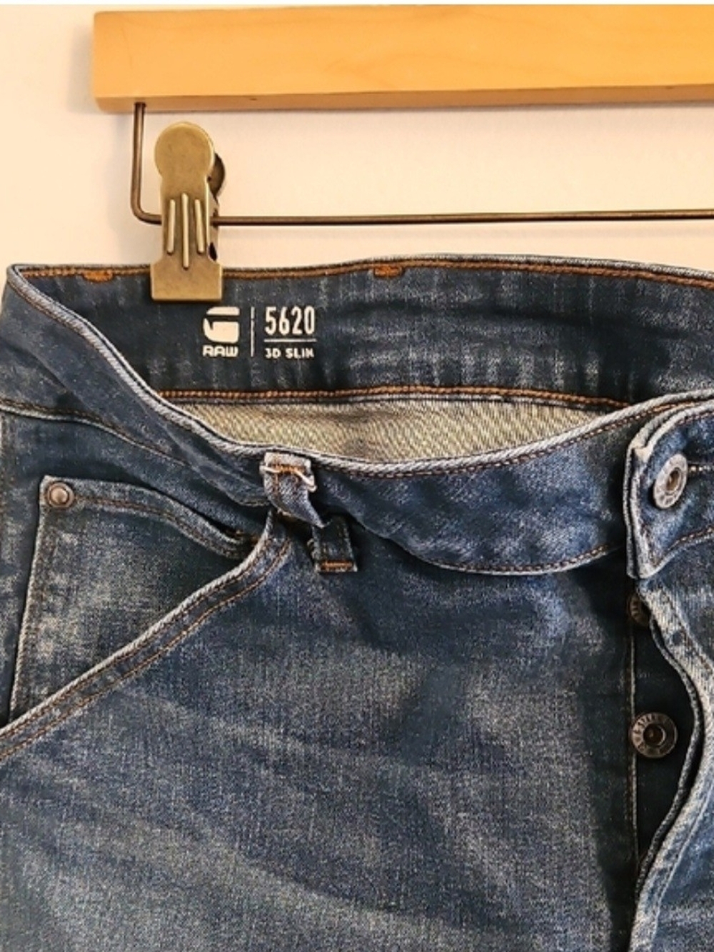 G-Star 5620 Slim Men's Dark Blue Washed Denim Jeans